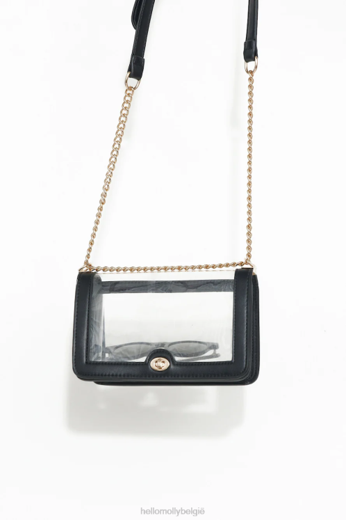 accessoires Hello Molly billini cara schoudertas zwart transparant XR2L10124
