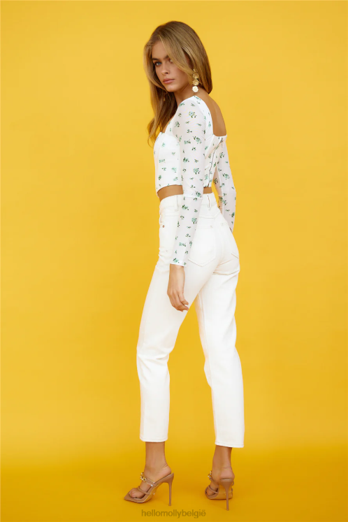 kleding Hello Molly abrand a 94 hoog slank steenwit XR2L9762