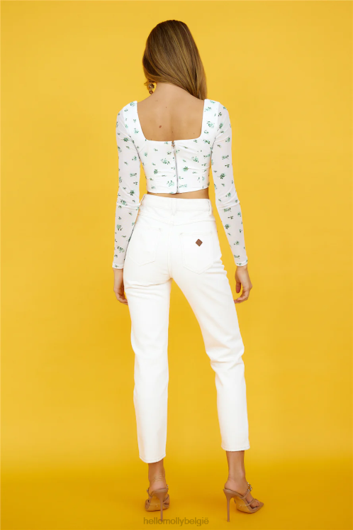 kleding Hello Molly abrand a 94 hoog slank steenwit XR2L9762