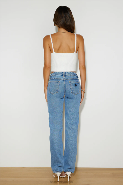 kleding Hello Molly abrand a '99 lage rechte jeans katie biologisch XR2L9748