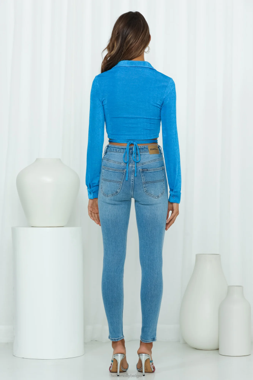 kleding Hello Molly rider by lee halfhoge skimmerjeans mystic indigo XR2L9776