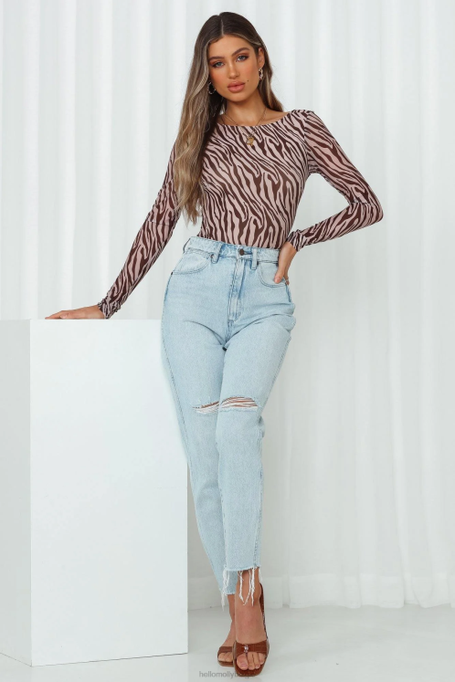 kleding Hello Molly wrangler trok jeansblauwe ketting XR2L9783