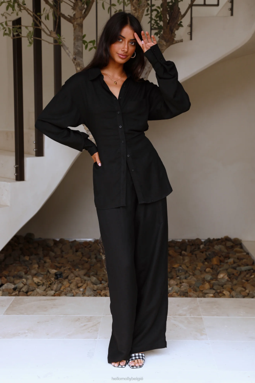 kleding Hello Molly lioness la quinta broek zwart XR2L9727