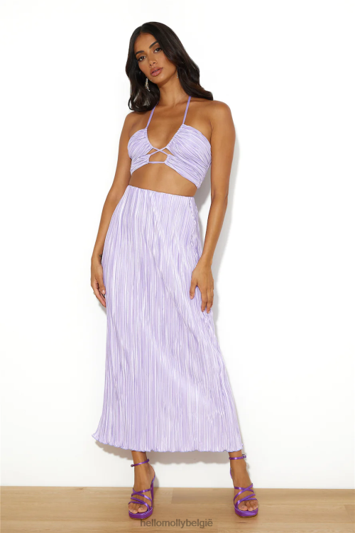 kleding Hello Molly it'sgiving vibes maxi rok lila XR2L6188