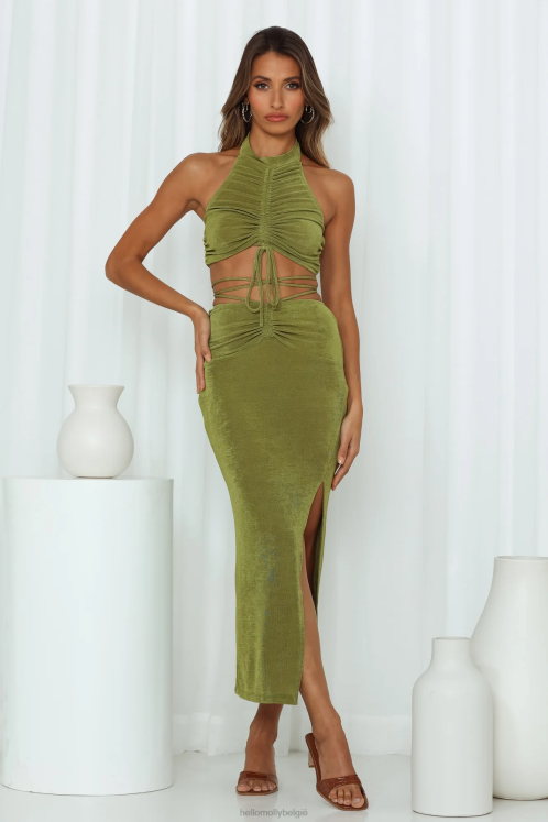 kleding Hello Molly make you feel so midi rok groen XR2L9503