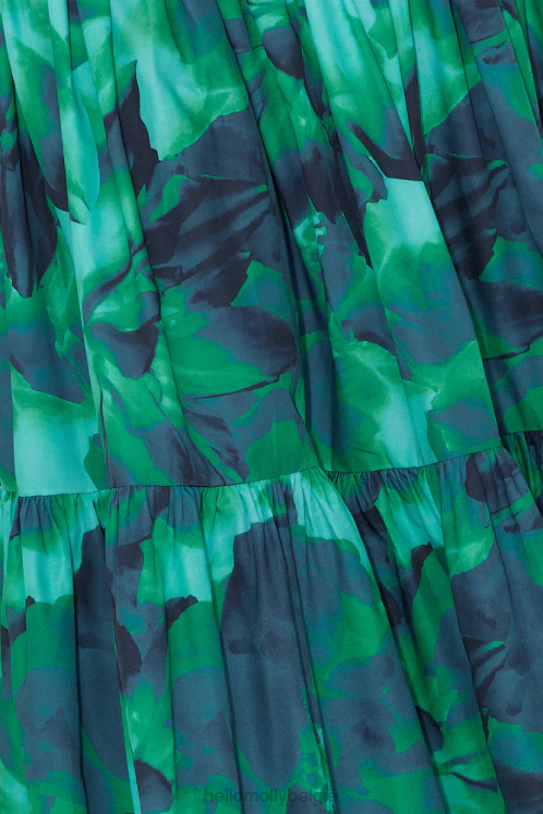 kleding Hello Molly runaway ayla maxi rok calista groen XR2L9587