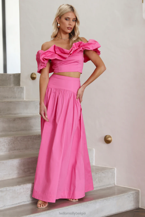 kleding Hello Molly seven wonders savannah maxi rok roze XR2L9650