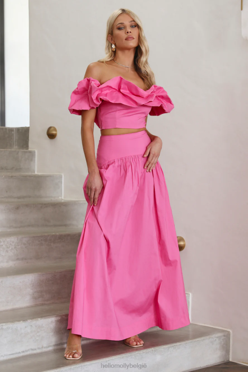 kleding Hello Molly seven wonders savannah maxi rok roze XR2L9650