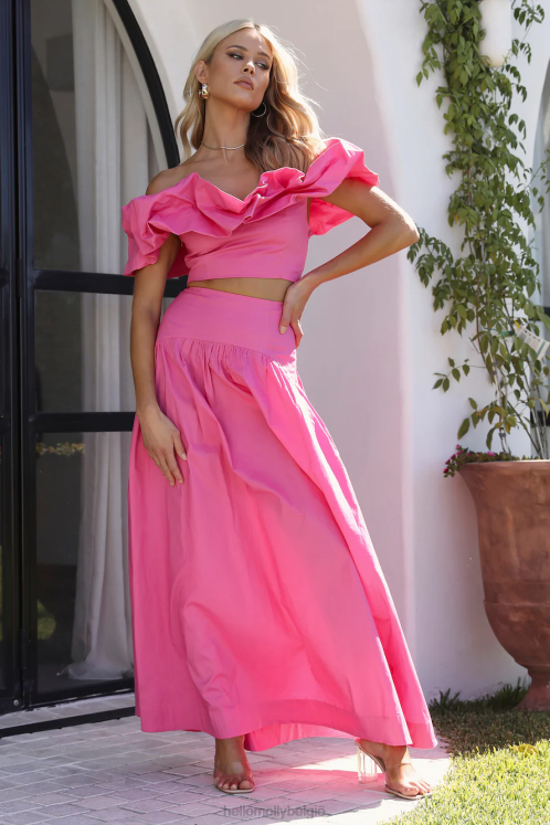 kleding Hello Molly seven wonders savannah maxi rok roze XR2L9650