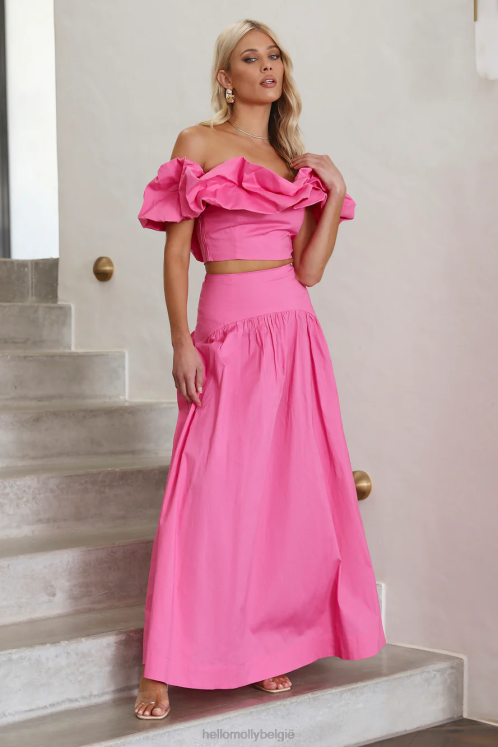 kleding Hello Molly seven wonders savannah maxi rok roze XR2L9650