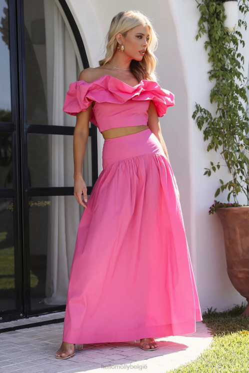 kleding Hello Molly seven wonders savannah maxi rok roze XR2L9650