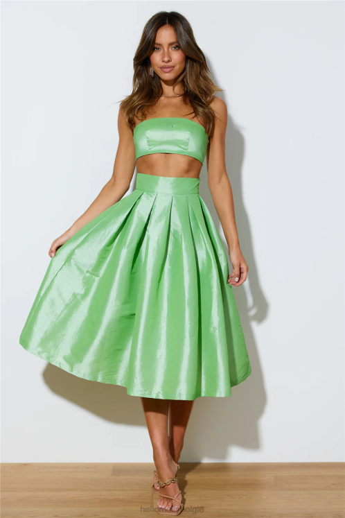 kleding Hello Molly sireneliedjes midi rok groen XR2L9158