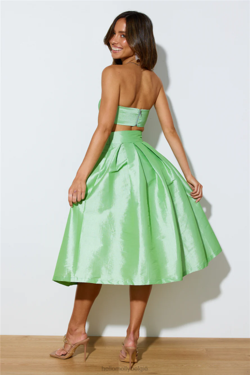 kleding Hello Molly sireneliedjes midi rok groen XR2L9158