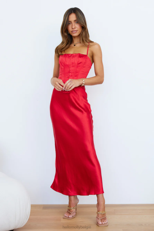 kleding Hello Molly tripped off midi rok rood XR2L9215