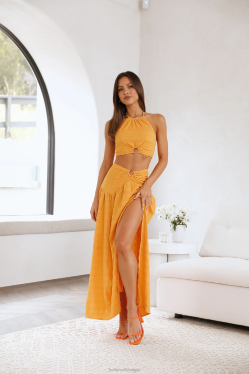 kleding Hello Molly zonlicht momenten maxi rok geel XR2L9258