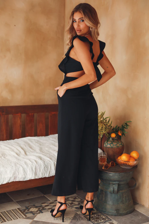 kleding Hello Molly Ik hoop dat je dans jumpsuit zwart XR2L7783