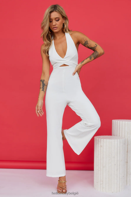 kleding Hello Molly ambitieuze lover jumpsuit wit XR2L7770