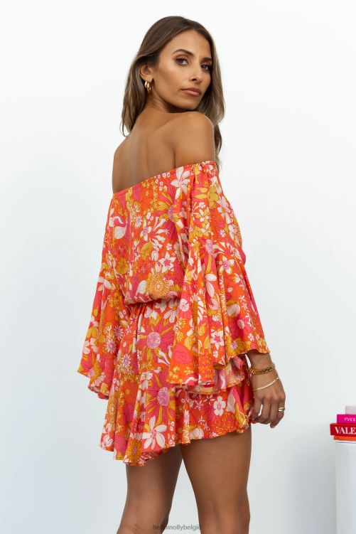 kleding Hello Molly blow me away romper oranje XR2L7756