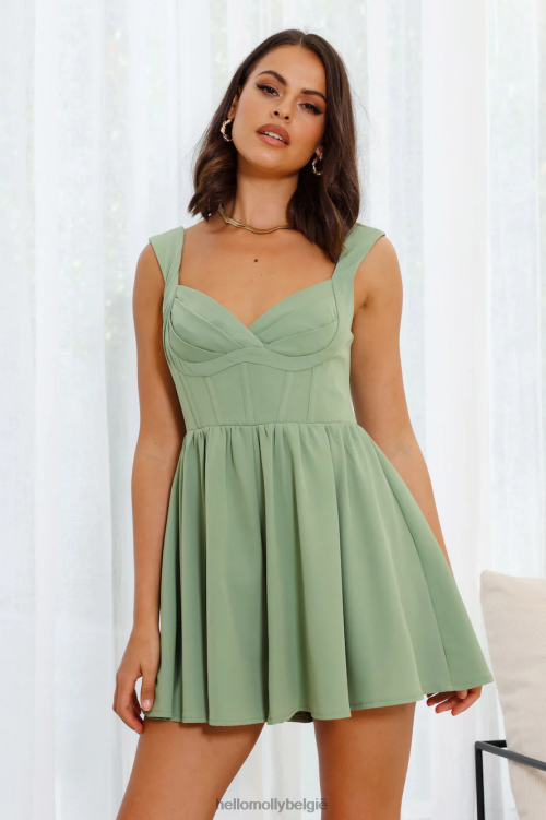 kleding Hello Molly geef bericht romper groen XR2L7832