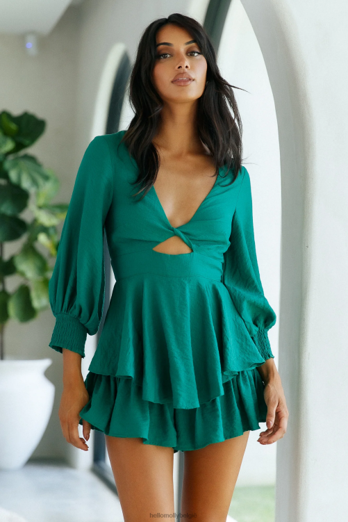 kleding Hello Molly kerstverlichting rompertje groen XR2L7891