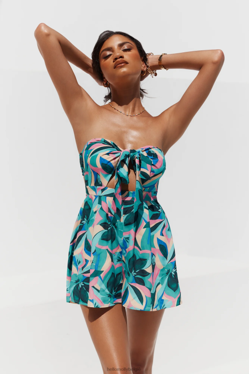 kleding Hello Molly lei on the beach romper blauw XR2L7846