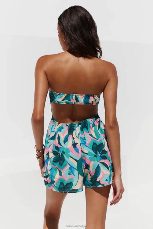 kleding Hello Molly lei on the beach romper blauw XR2L7846