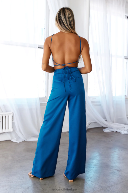 kleding Hello Molly lieve emilia adrianna jumpsuit benzineblauw XR2L7776