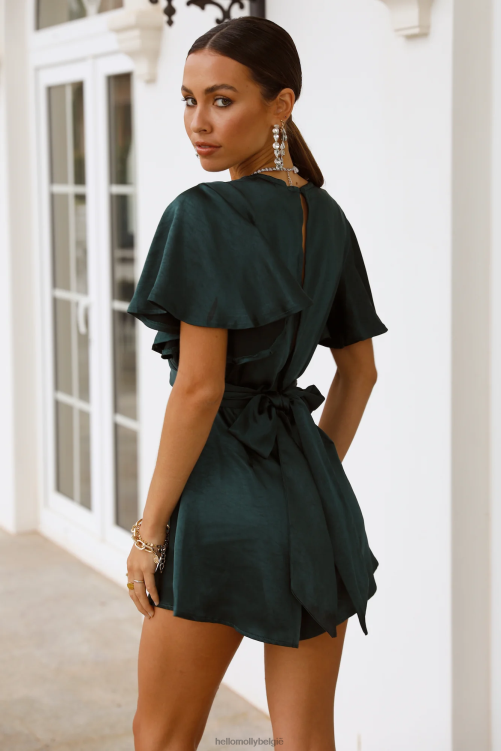 kleding Hello Molly liquid grace romper bosgroen XR2L7875