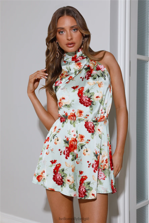 kleding Hello Molly op film satijnen romper salie XR2L7803