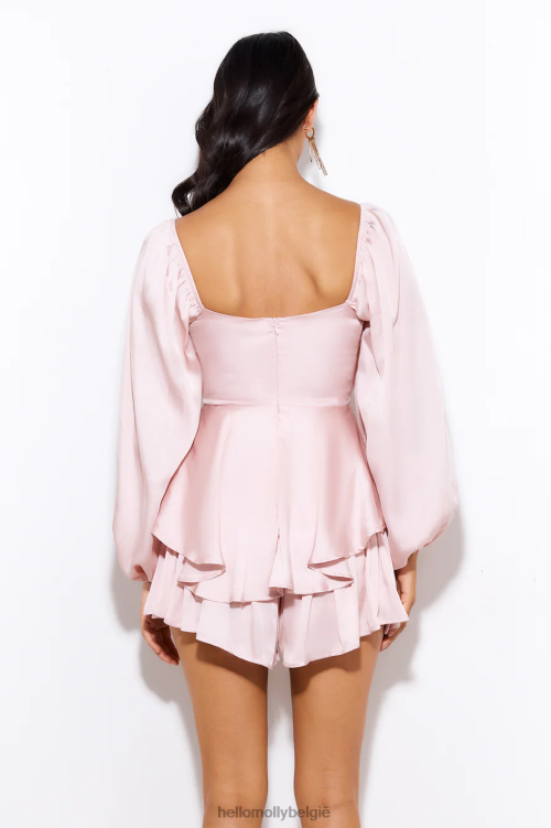 kleding Hello Molly party satijnen romper roze XR2L7800
