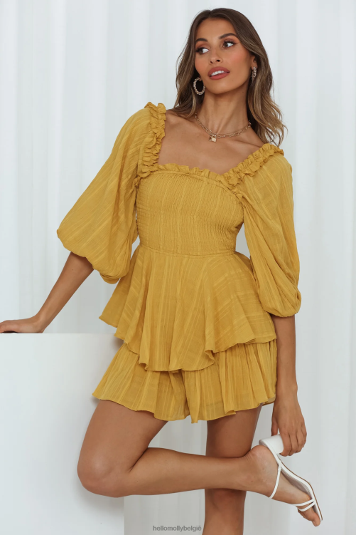 kleding Hello Molly reflect on me romper mosterd XR2L7896
