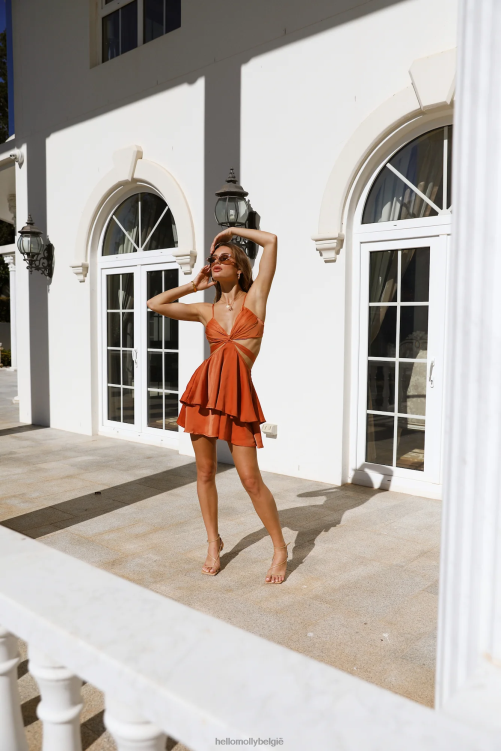 kleding Hello Molly schotel je geheimen romper oranje XR2L7753