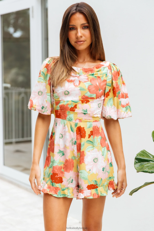 kleding Hello Molly waarom zo vervaagde romper met bloemen XR2L7758