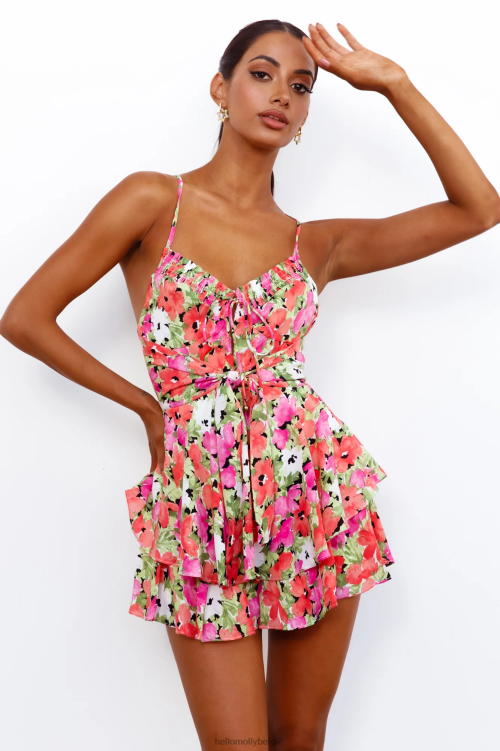 kleding Hello Molly weekend rendez-vous romper met bloemenmotief XR2L7857
