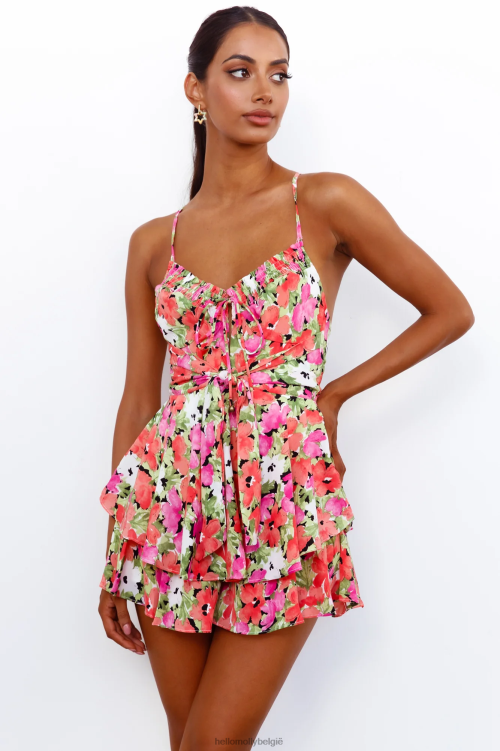 kleding Hello Molly weekend rendez-vous romper met bloemenmotief XR2L7857