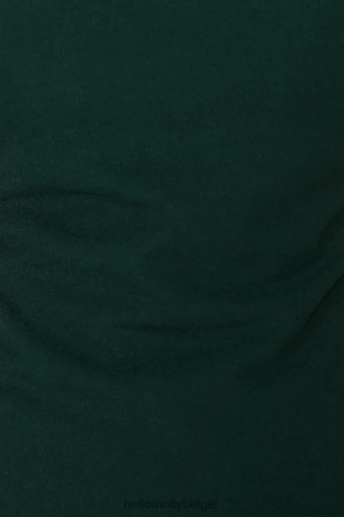 kleding Hello Molly fluwelen rozenjurk bosgroen XR2L6963