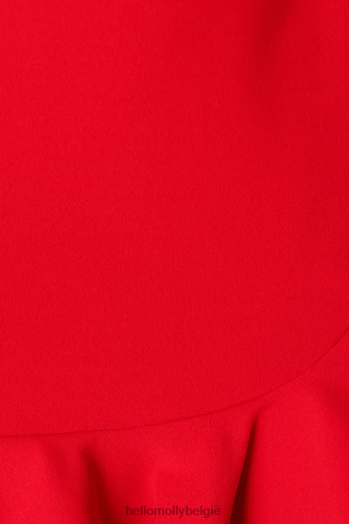 kleding Hello Molly fluwelen rozenjurk rood XR2L6962