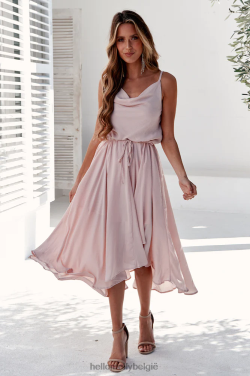 kleding Hello Molly Bayshore midi-jurk naakt XR2L7482