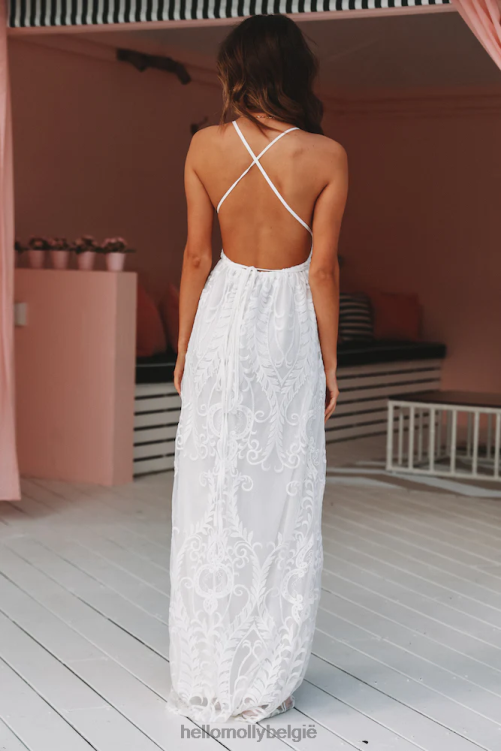 kleding Hello Molly East Atlanta maxi-jurk wit XR2L7161