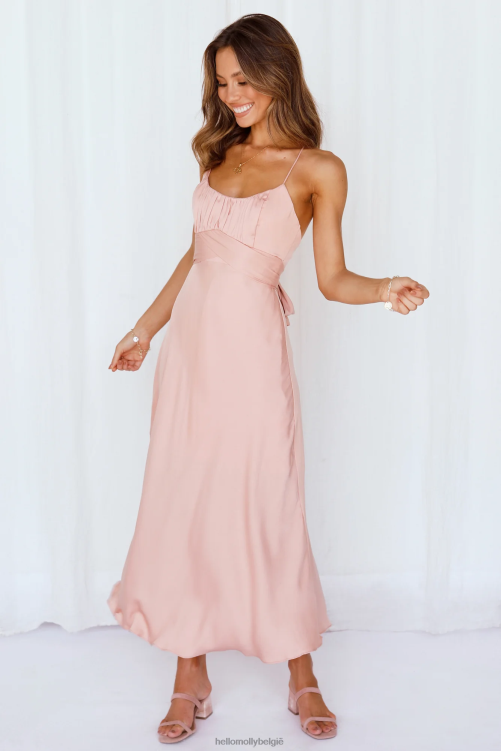 kleding Hello Molly Jane midi-jurk perzik XR2L7295