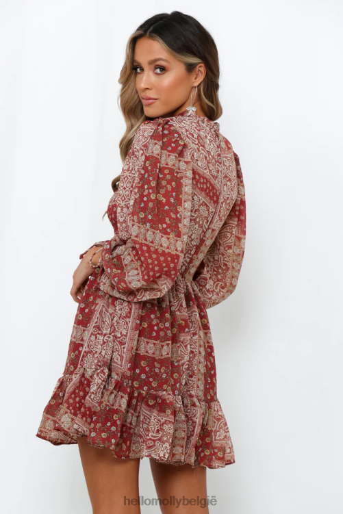 kleding Hello Molly Maribelle jurk bordeaux XR2L7391