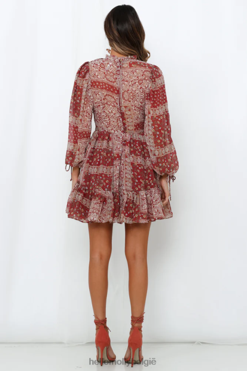 kleding Hello Molly Maribelle jurk bordeaux XR2L7391