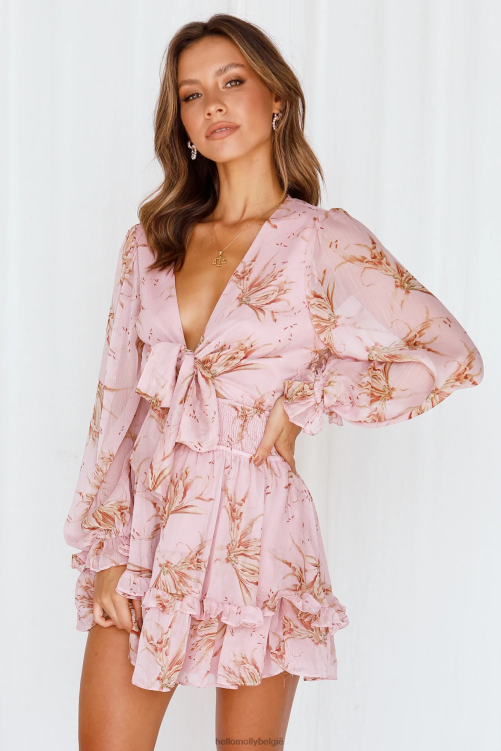 kleding Hello Molly Shani-jurk roze XR2L7547