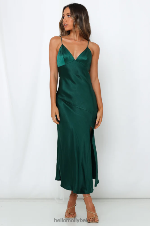 kleding Hello Molly ask for afriend midi-jurk bosgroen XR2L7444
