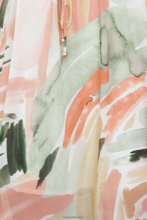 kleding Hello Molly begonia bloei maxi jurk roze XR2L7232