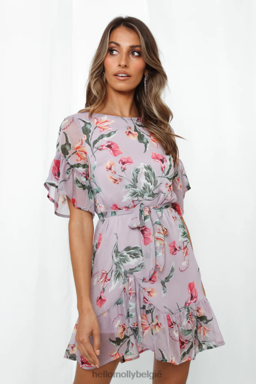 kleding Hello Molly bijna daar jurk paars XR2L7633