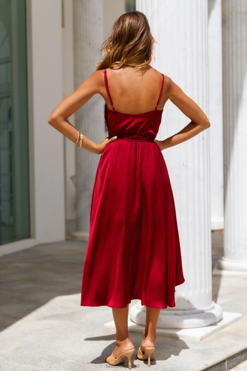 kleding Hello Molly brandstof voor mijn vuur midi-jurk wijn XR2L7393