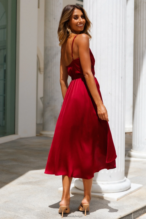 kleding Hello Molly brandstof voor mijn vuur midi-jurk wijn XR2L7393