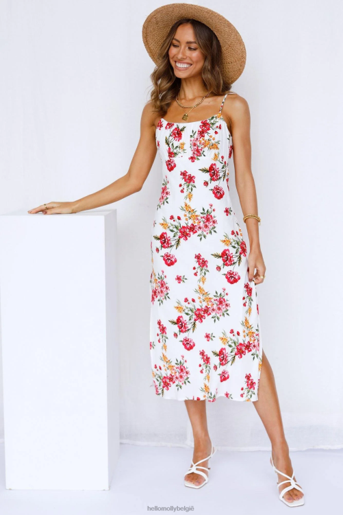 kleding Hello Molly durf er midi-jurk wit uit te zien XR2L7602