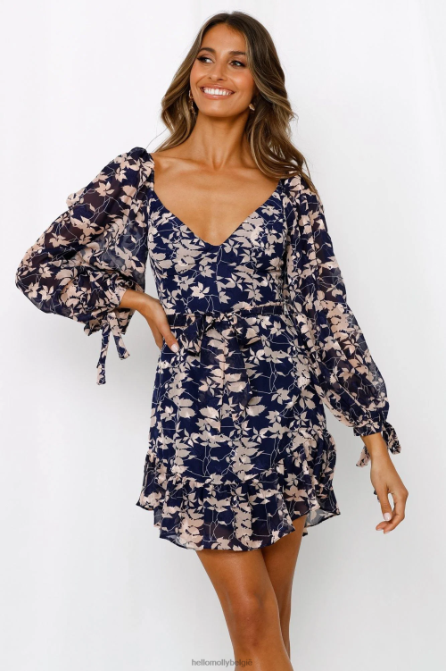 kleding Hello Molly free to dream jurk marineblauw XR2L7702